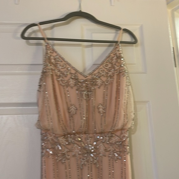 Lace and Beads Keeva Nude Maxi Dress - Picture 6 of 9